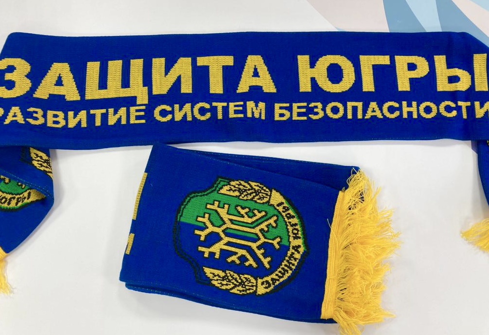 Вязаные шарфы брендированные с логотипом
